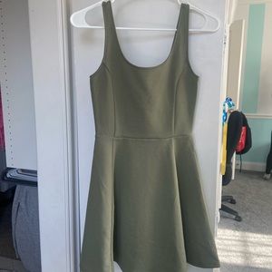 Army green H&M mini dress.